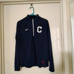 Cleveland Guardians Block C Nike Navy Quarter-Zip, Dry Fit Pullover